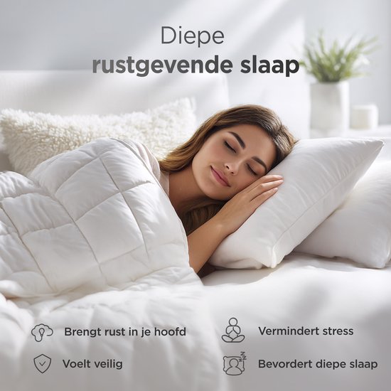 CozySense® Weighted Blanket 5kg - 100% Tencel - Weighted Blanket - Schwergewichtige Decke mit Temperaturregulierung und atmungsaktivem Komfort - GLASS-Flow® Druckverteilung - 1-Person - Weiß