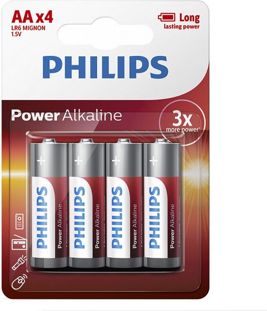 Philips Power Alkaline - AA-Batterien - 4 Stück