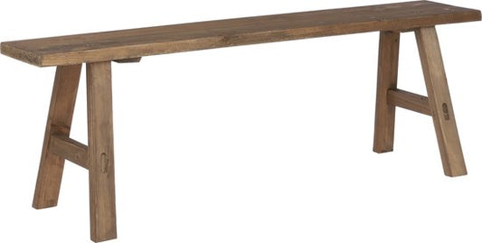 Mica Decorations Holzbank - L108 x B20 x H37 cm - Recyceltes Holz - Braun