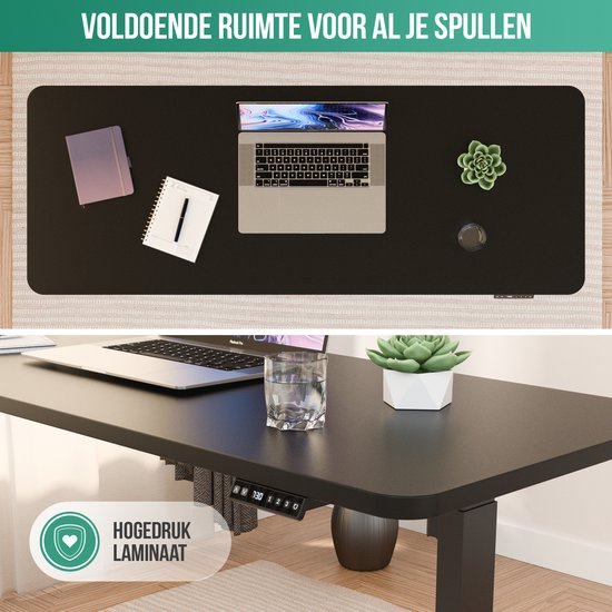 Avalo Desktop Loose 140x60cm - Schwarz - Tischplatte - Elektrische Tischplatte