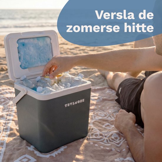 TRVLMORE Cool Box 7L - Kühlbox - Inklusive Kühlelement - Cool Box Small - Anthrazit