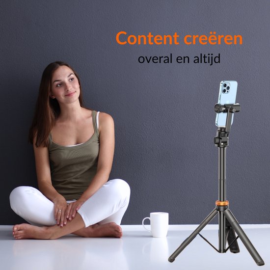 ein sonniger Tag Telefonstativ - Stativ Smartphone - Stativ Smartphone - Selfie Stick Stativ - Stativ Telefon - Stativ iPhone - Stativ iPhone - Telefonständer - bis zu 180 cm - Stativ für GoPro
