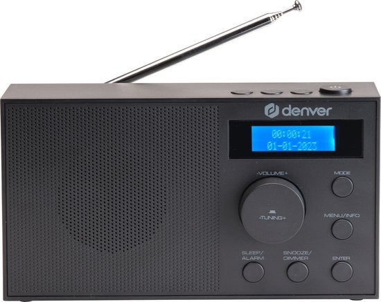 Denver DAB Radio - DAB+/ FM Radio - 40 voreingestellte Sender - Radiowecker - DAB51B