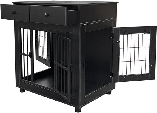 Hundehausmöbel für das Wohnzimmer - Hundebox - Box für kleine und mittelgroße Hunde - 80 cm x 60 cm x 84 cm
