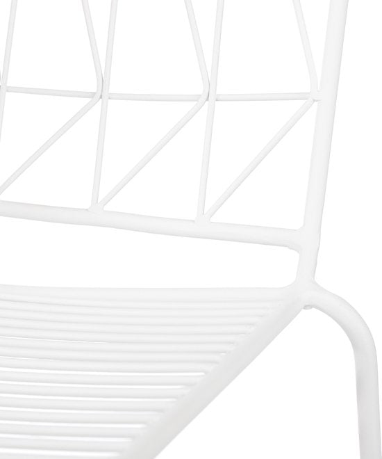 Mica Decorations Bueno Barhocker für draußen - L53 x B55 x H108 cm - Weiß