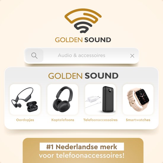 Golden Sound - Kabellose Ohrhörer - Bluetooth 5.1 und universelle Passform - mit Ladegerät und Smart-Touch-Funktionen - für Sport und Freisprecheinrichtung - schwarzer Kunststoff