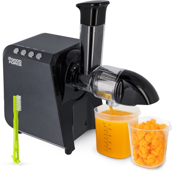 Goodforce Powerful Slowjuicer - Entsafter - Gemüse- und Obstpresse - Mit Fruchtfleisch und Saftbehälter - Saftpresse - Maximaler Nährwert
