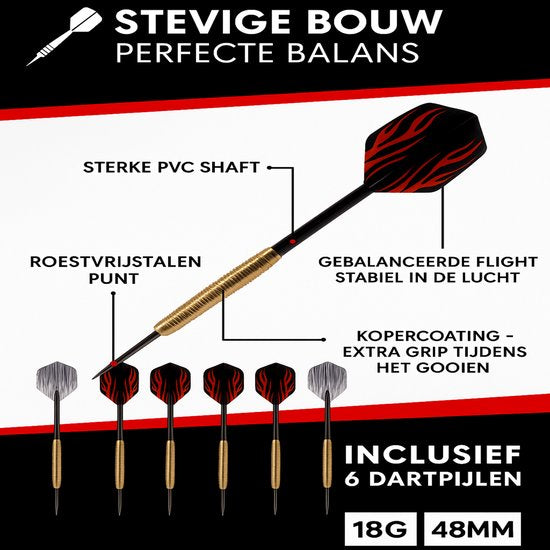 Fitby Dartboard - Dartboard Set - Darts - Dartscheibe - Darts - Inklusive Zubehör - Sisal - Flights Darts - Shafts Darts - Professional