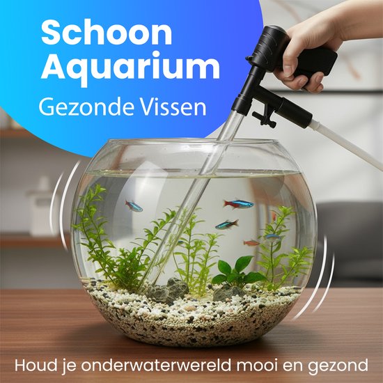 Pawesome - Aquarium Staubsauger - Bodenreiniger - Kiesreiniger Aquarium - Bodenstaubsauger - Batteriefrei