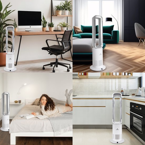 Aironex elektrische Heizung - Energieeffizient - Heizen und Kühlen - Design Ventilator - Luftkühler