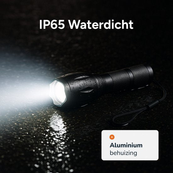 Taschenlampe LED wiederaufladbar - 2 Stück - inkl. Batterien - Für Kinder und Erwachsene - Wasserdicht - Mini-Militär-Taschenlampen - Proskill