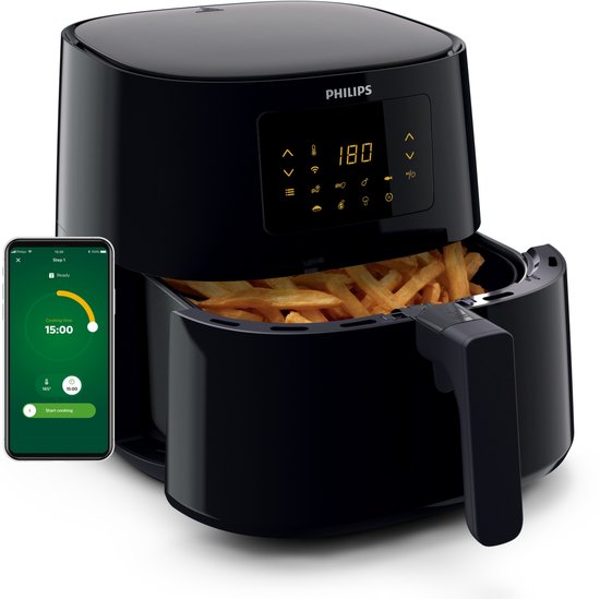 Philips Essential Connected 5000 Series - HD9280/70 - 6,2 Liter (XL) - Rapid Air-Technologie - 7 voreingestellte Programme - Quickclean