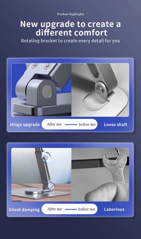 Garpex® Laptop-Ständer – Verstellbar & um 360° drehbar – Aluminium – Universell für Geräte von 10 bis 17 Zoll