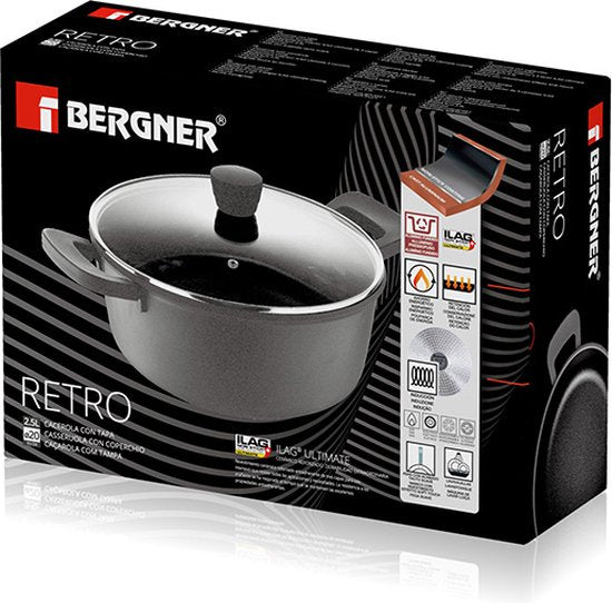 Bergner Kochtopf Retro - Induktion - D20 x H9,5 cm - 2,5 Liter