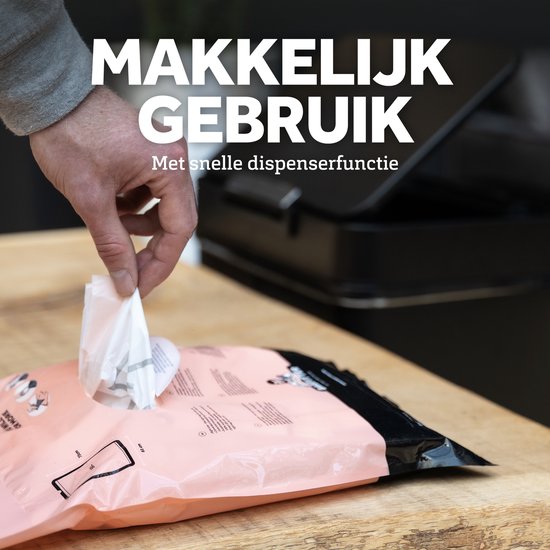 BagFitter Pink B 50L Müllbeutel mit Trageriemen aus 100% recyceltem Kunststoff - 75cm x 61cm - 30 Stück - 50 Liter - Müllbeutel - Müllsäcke passend für Homra Lux und StangVollby Mandal u.a.