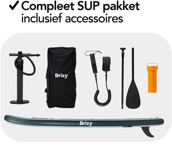 Brixy SUP Board - Aufblasbares Paddle Board - Komplettset - 285 cm - Max. 150 kg - Mintgrün