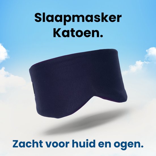 PurelyGoods® Schlafmaske - Augenmaske - Verdunkelung - Schlafmaske - Männer und Frauen - Baumwolle - Dunkelblau