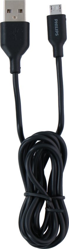 PHILIPS - USB-A zu Micro USB Kabel - DLC21030U - 1.2 Meter Kabel - Ersatzkabel - Schwarz