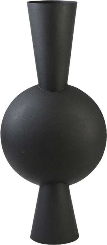 Light & Living Vase Kavandu – Schwarz – 37,5 x 22 x 81 cm – Metall – Modern – Blumenvase – Wohnaccessoire – Dekorative Vase für das Wohn- oder Schlafzimmer