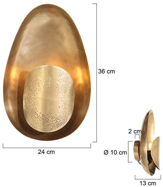 Anne Lighting Wandleuchte Brassi - Bronze - Metall - 3680BR
