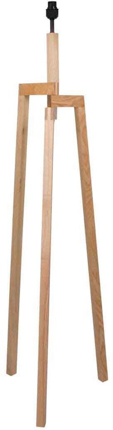 Stehlampe Sabi 3408BE – Holzlampe ohne Lampenschirm mit E27-Fassung, 144 cm hoch, höhenverstellbar – Mexlite