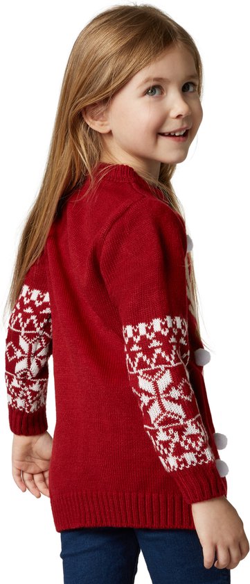 Dressforfun Faschingskostüm Weihnachtspullover Rudi Rentier – Unisex – Größe 140 (9–10 Jahre)