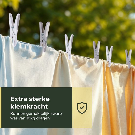 Gandria Wäscheklammern 24 Stück - Kunststoff-Wäscheklammern - Satz von 24 Kunststoff-Wäscheklammern - Wäscheständer Wäscheklammern 10 Kg - Grau/Weiß und Weiß/Grau