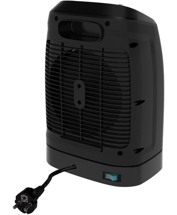 Cecotec Ready Warm 9600 Smart Force Heizlüfter - 2000W - Mit einstellbarem Thermostat & 3 Stufen - Frost- & Überhitzungsschutz - Kunststoff - Schwarz