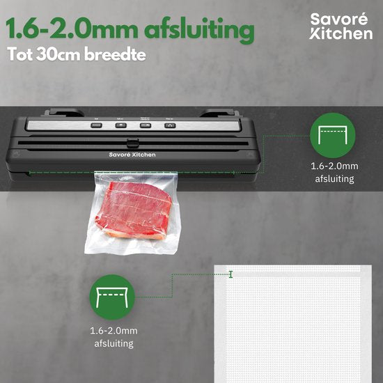 Savoré Kitchen ProSeal Vakuumierer mit Schneidemaschine und Rollenhalter - Vakuummaschinen - Foodsaver - Versiegelungsgerät - Vakuumierer - Vakuummaschine