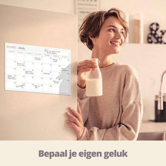 Magnetischer Wochenplaner + Monatsplaner Whiteboard - Trioset - Planer magnetisch - Planungstafel - Familienplaner