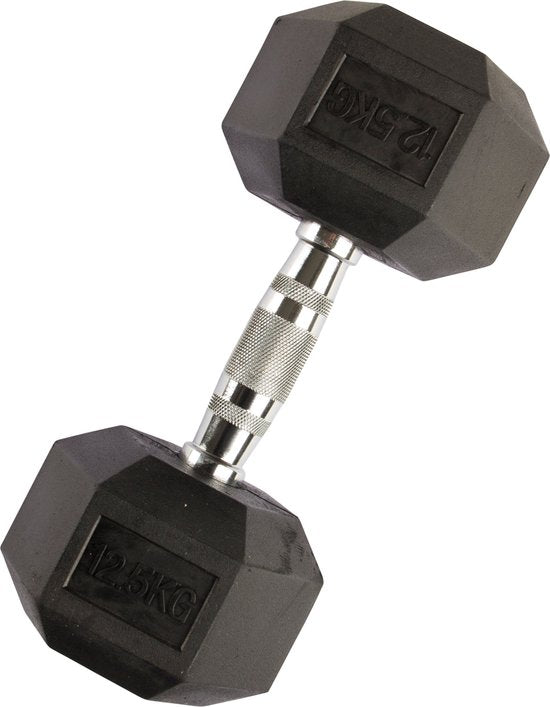 VirtuFit Hexa Dumbbell Pro - 12,5 kg - Sechseckhantel - Langlebig und strapazierfähig - Krafttraining - Gewicht - CrossFit & Fitness - Geeignet für Anfänger und Profis - Pro Stück verkauft