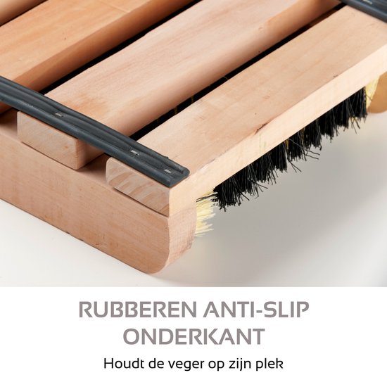 Fußbürste mit Bürsten - für Stiefel und Schuhe - Holz - Anti-Rutsch