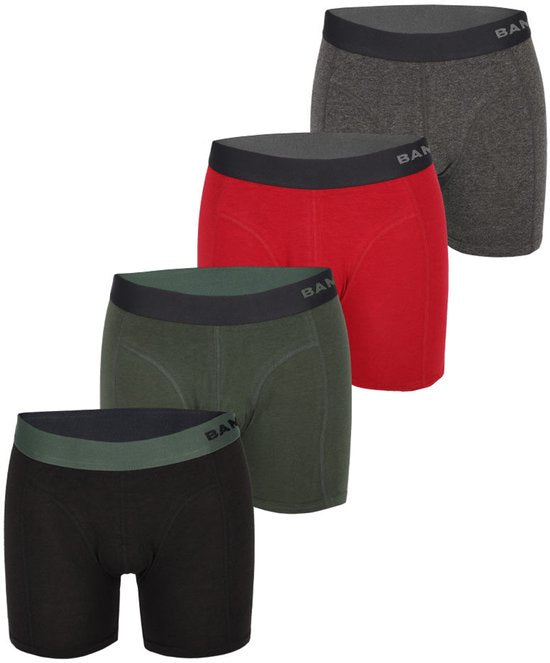 Bamboo Elements – Boxershorts für Herren – Bambus – 4er-Pack – Größe L
