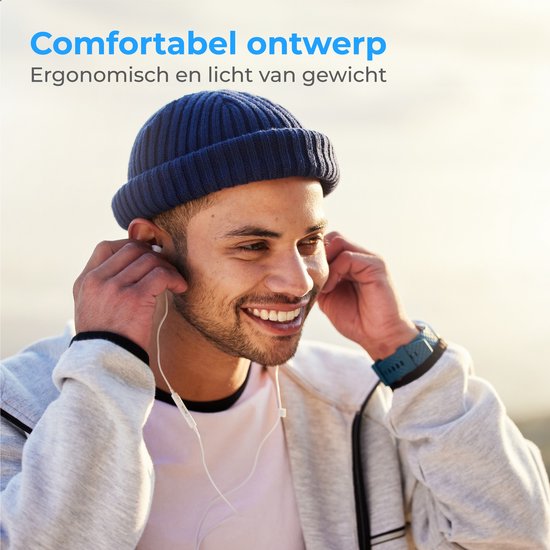 Nuvance Kopfhörer – In-Ear-Kopfhörer mit Kabel – Mit Mikrofon – Weiß