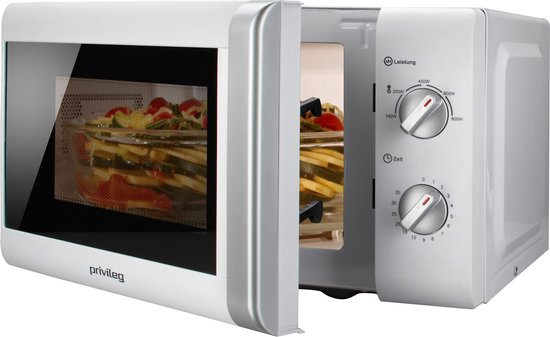 Privileg Mikrowelle 150472, Mikrowelle, 20 l, mit 5 Leistungsstufen, weiß