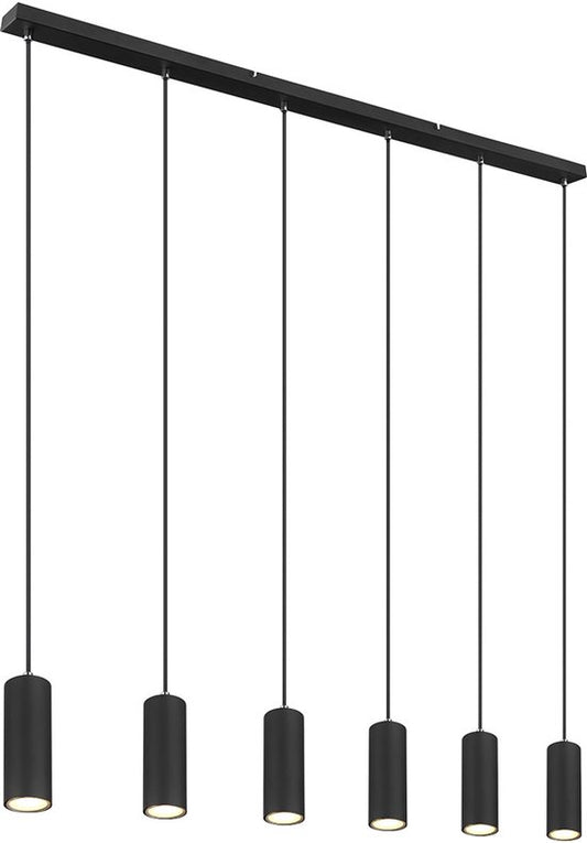 Globo - Hängeleuchte - Robby - schwarz - Metall - große Esstischlampe - GU10 - 57911-6HB