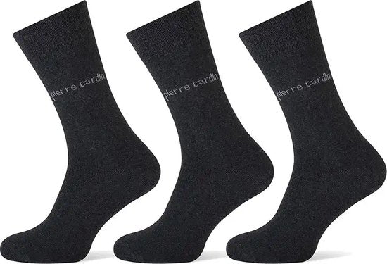 Pierre Cardin 3-Paar Herrensocken -Baumwolle - 42 - Grau
