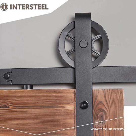 Intersteel Schiebetürsystem Rad mattschwarz