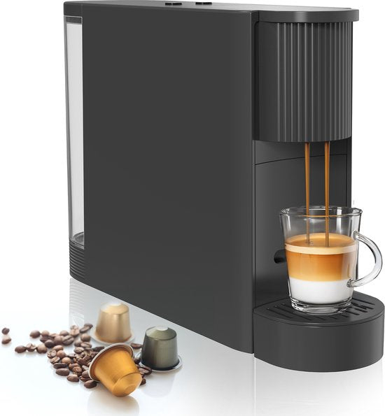 JAP Appliances Capsura Kaffeemaschine - Einstellbares Tassenvolumen 30 - 200 ml - Mit Tassen
