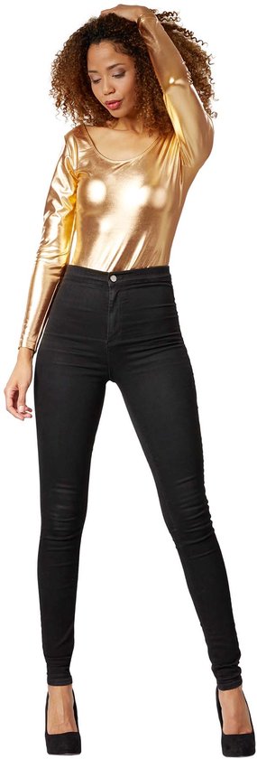 Dressforfun Faschingskostüm Metallic Body Gold – Damen – Größe XXL