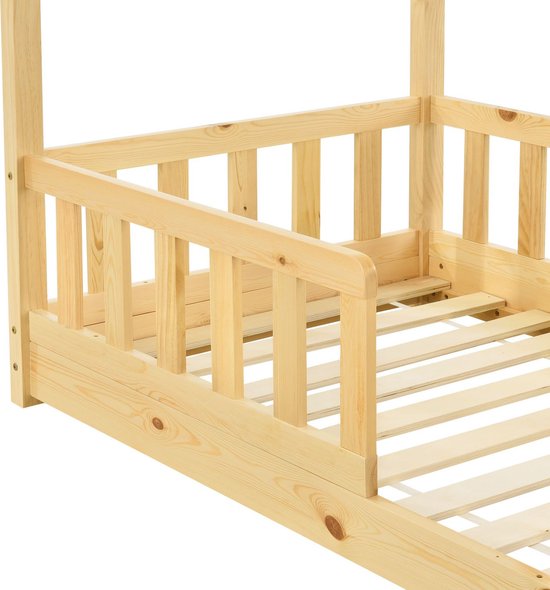 Kinderbett Marli - 80 x 160 cm - Holzfarbe