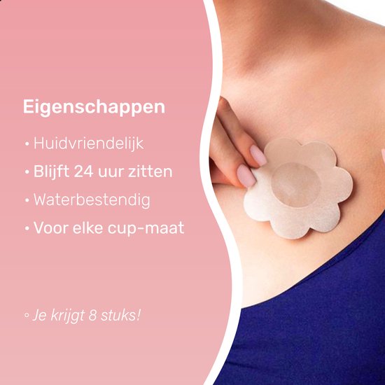 Soft & Silky Nippelabdeckungen - 8 Stück - Nippel - Aufkleber - Aufkleber - Schutz - Abdeckung - Klebe-BH - Tittenklebeband