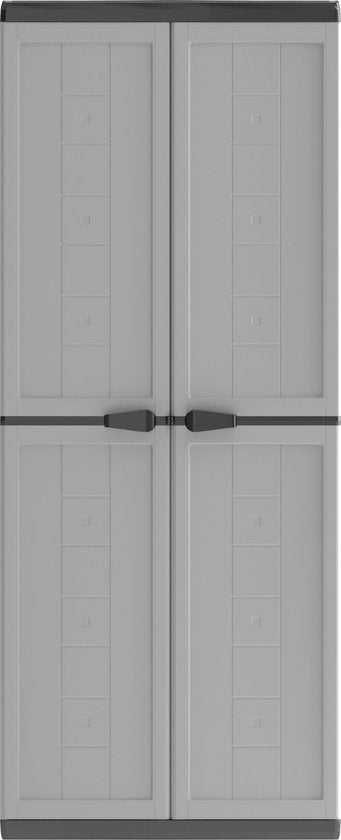 Jolly Hochschrank - 3 Fachböden - 68x39x166 cm - dunkelgrau/schwarz