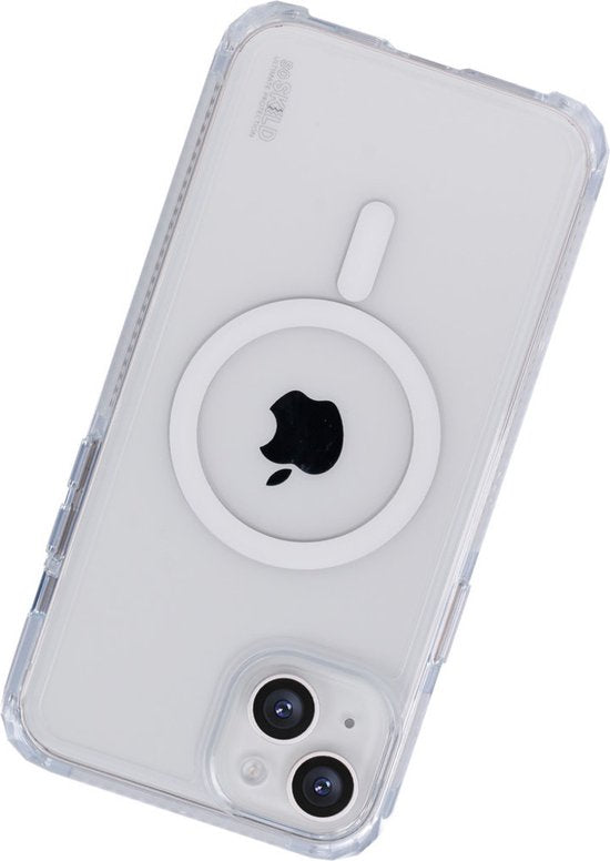 SoSkild Case iPhone 15 Plus MagSafe - Defend Heavy Impact Case - Transparent Magnetic Magsafe Case - Transparent
