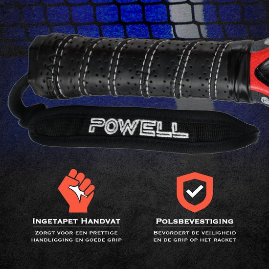 POWELL Padelschläger - Tropfenform - 3K Carbon - inkl. Hülle