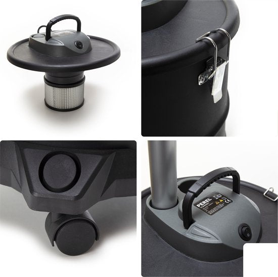 Perel Aschesauger, HEPA-Filter, Gebläsefunktion, 1200 W, 20 l