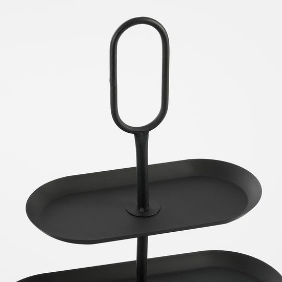 Mica Decorations Rama Etagere 2 Schichten - L38 x B17 x H37 cm - Metall - Schwarz