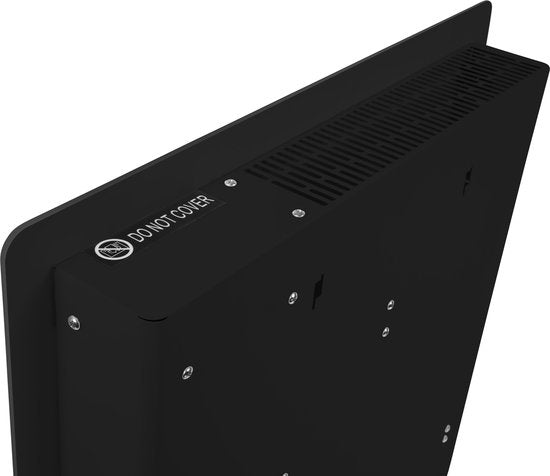 VONROC Luxury electric heater - Konvektorheizung mit Glasscheibe - 500W/1000W - Beheizt Räume bis zu 12m2 - Gesteuert sowohl mit App (über Wifi) als auch manuell - Einstellbarer Thermostat und Timer - Schwarz