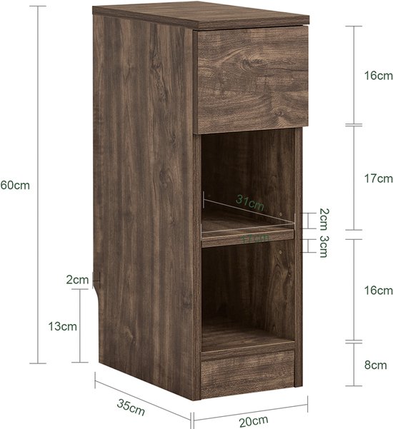 SoBuy Nachttisch, für Wohnzimmer, Schlafzimmer FBT111-SN