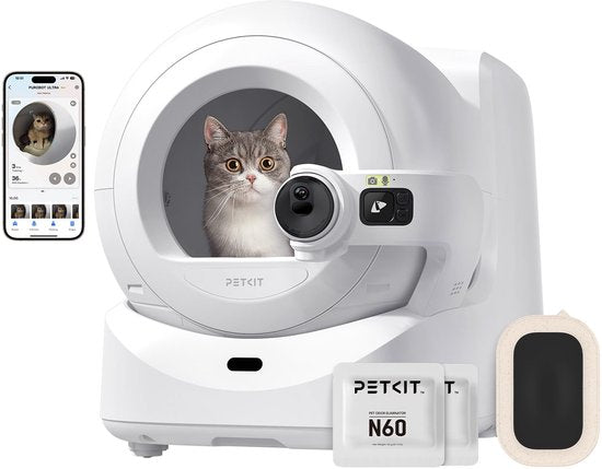 PETKIT Purobot Ultra selbstreinigende Katzentoilette, selbstreinigende Katzentoilette mit 1080P HD-Kamera, intelligente Reinigung, 70 Liter Fassungsvermögen, AI-Gesundheitsüberwachung, ultra-leise und sicher